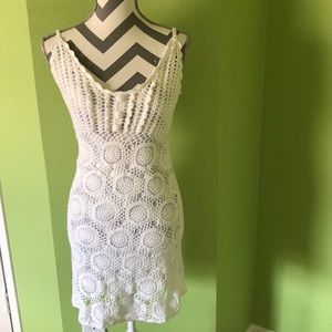 White crochet dress